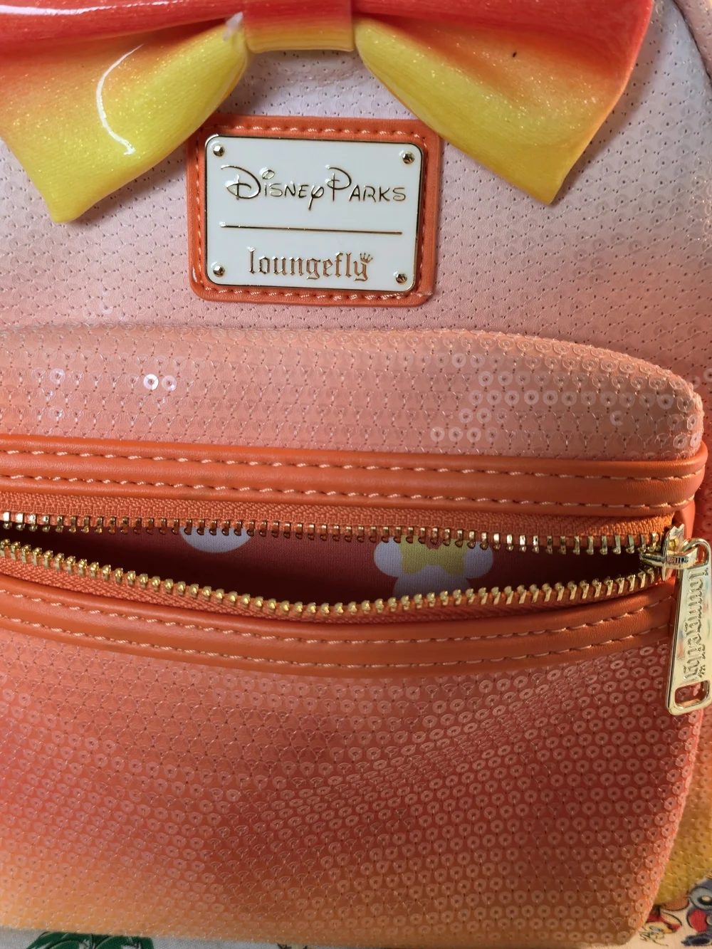 Disney Parks Loungefly Halloween Minnie Ear Mini Backpack - With Bow